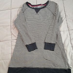 Long striped tunic sweater